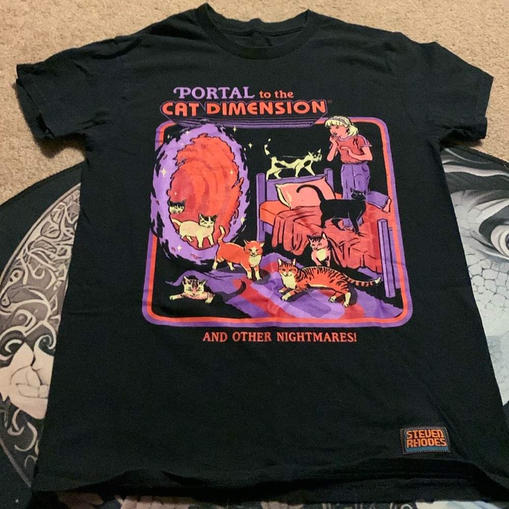 Portal to the cat dimension (and other nightmares) tshirt